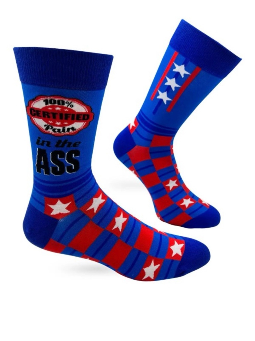 •Certified Pain In the A$$• Funny Novelty Crew Socks